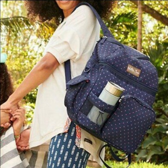 Matilda Jane Summer Fun Cooler Navy Pink Thermo Padded Backpack Limited Edition main image 7